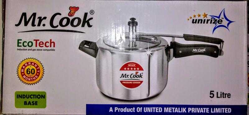 United Eco Tech 5 L Aluminium With Induction Base Pressure Cooker