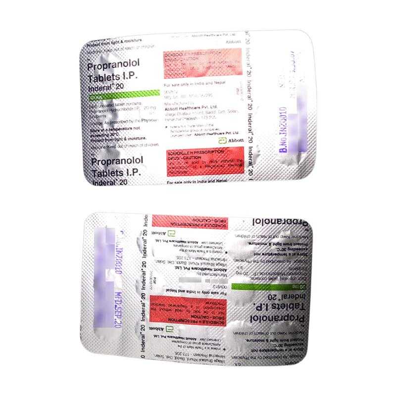 Inderal 20 mg tablets