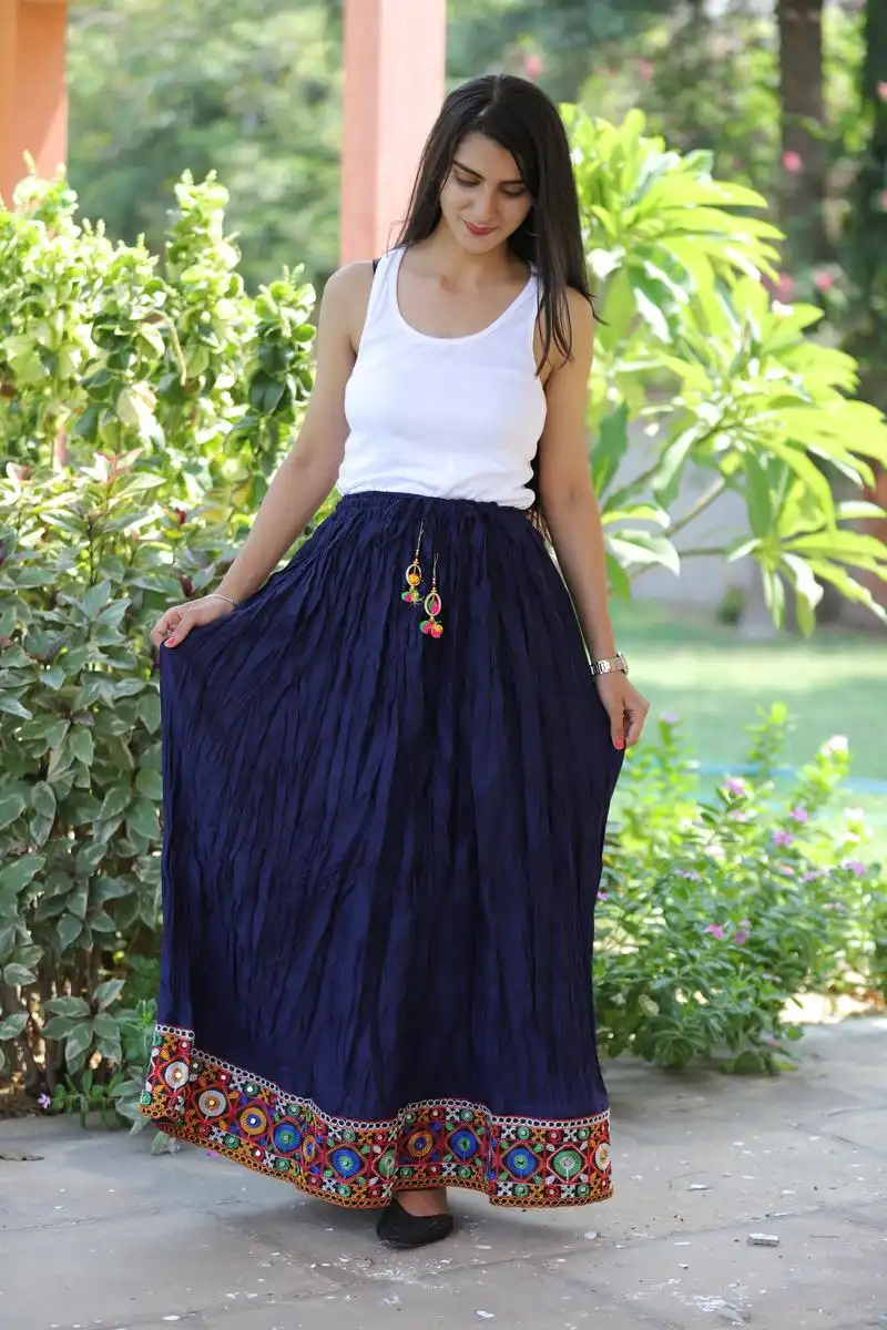 URBAN FLU Ethnic Wear Rajasthani Jaipuri Print Long Skirt Maxi