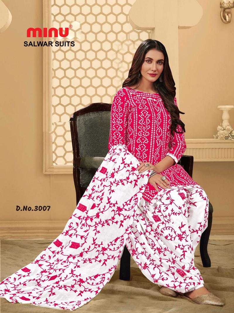 Minu Unstitched Pure Cotton Printed Dress Material Set Of 10