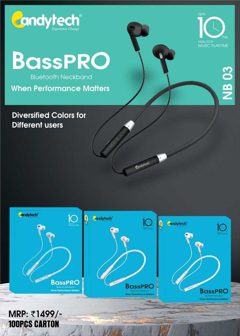 Candytech NB 03 Wireless Bluetooth In the Ear With mic Yes