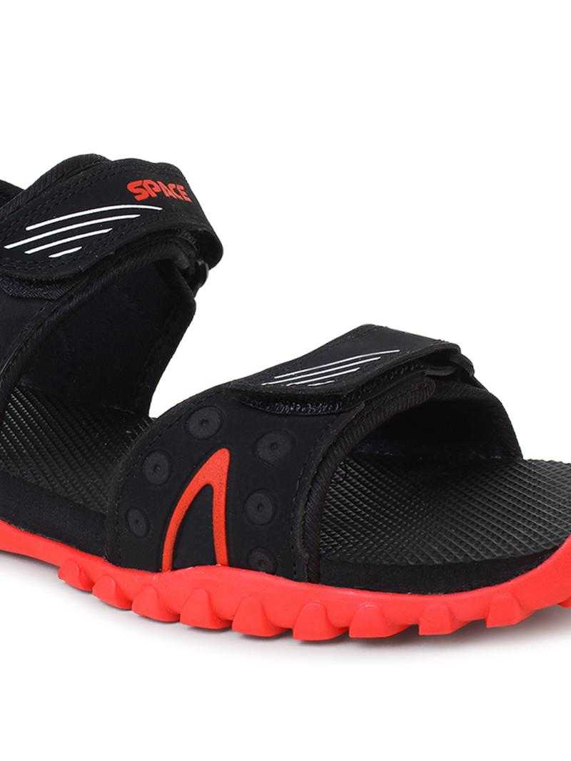 Space SS 232 BKRD Mesh Daily Wear Slip on Sandals Black 6 UK 40