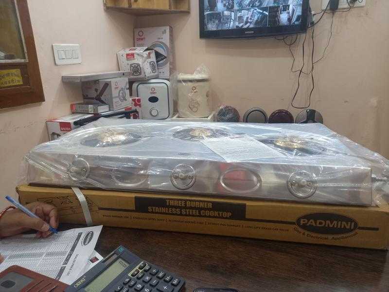 Padmini gas stove 3 burner sales