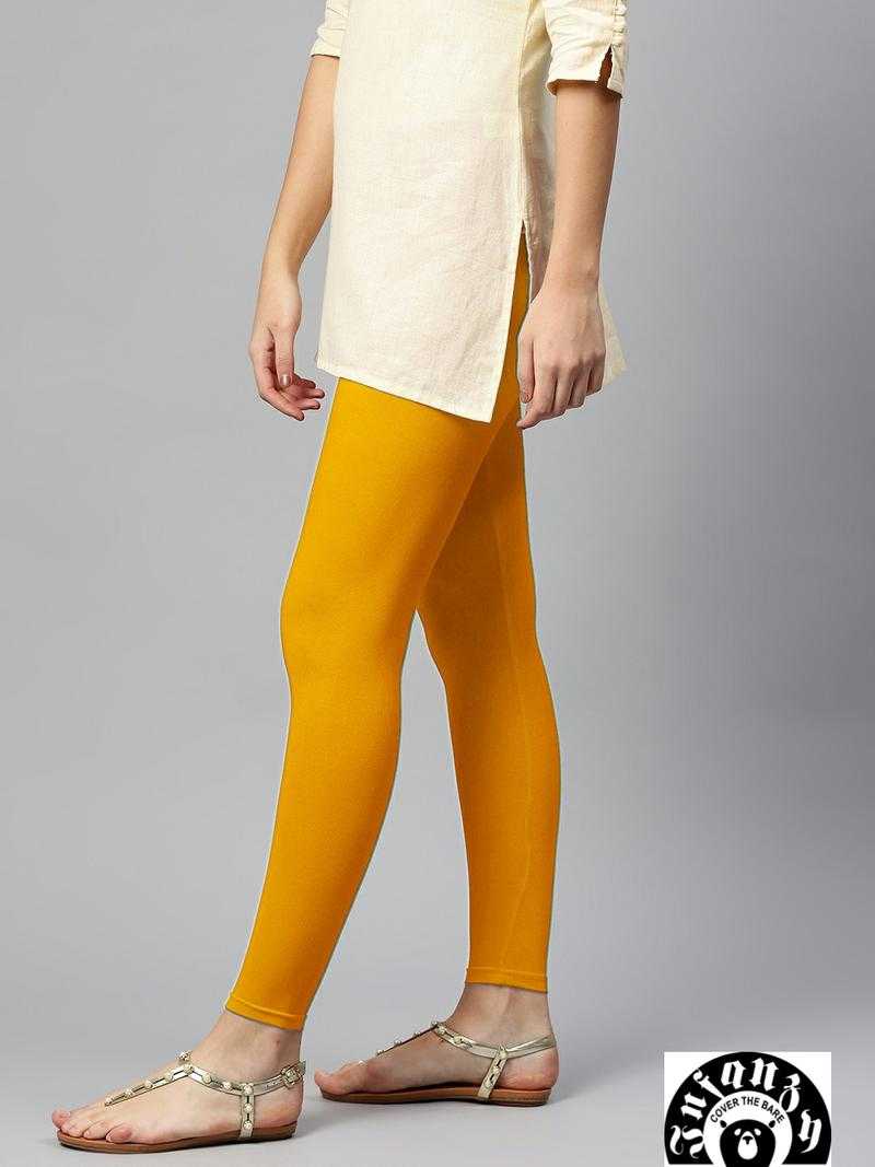 Cotton Ankle Leggings - Yellow Gold