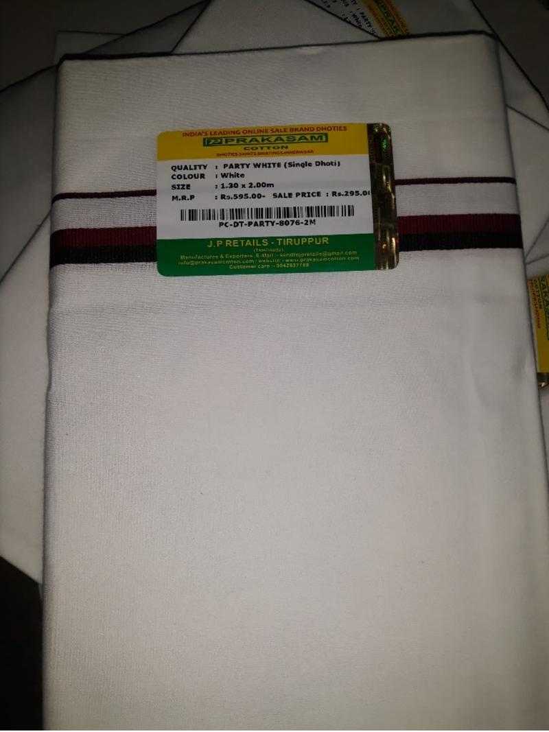 Prakasam Cotton Plain Cotton Dhoti Set Of 10 Udaan B2B Buying