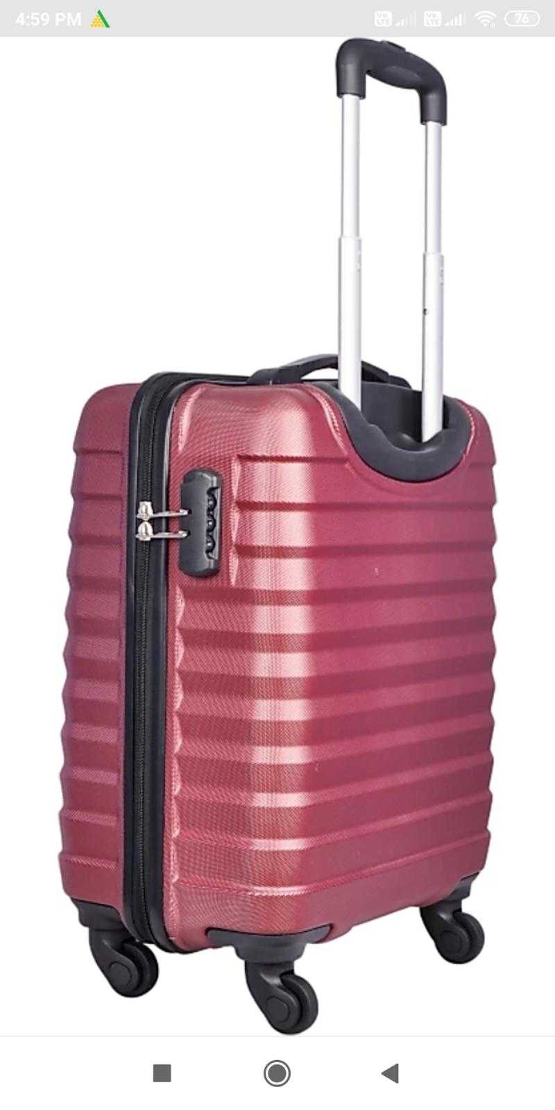 Safari Hard Body Suitcase and Trolley Bag Set of 2 Red Set Of 2