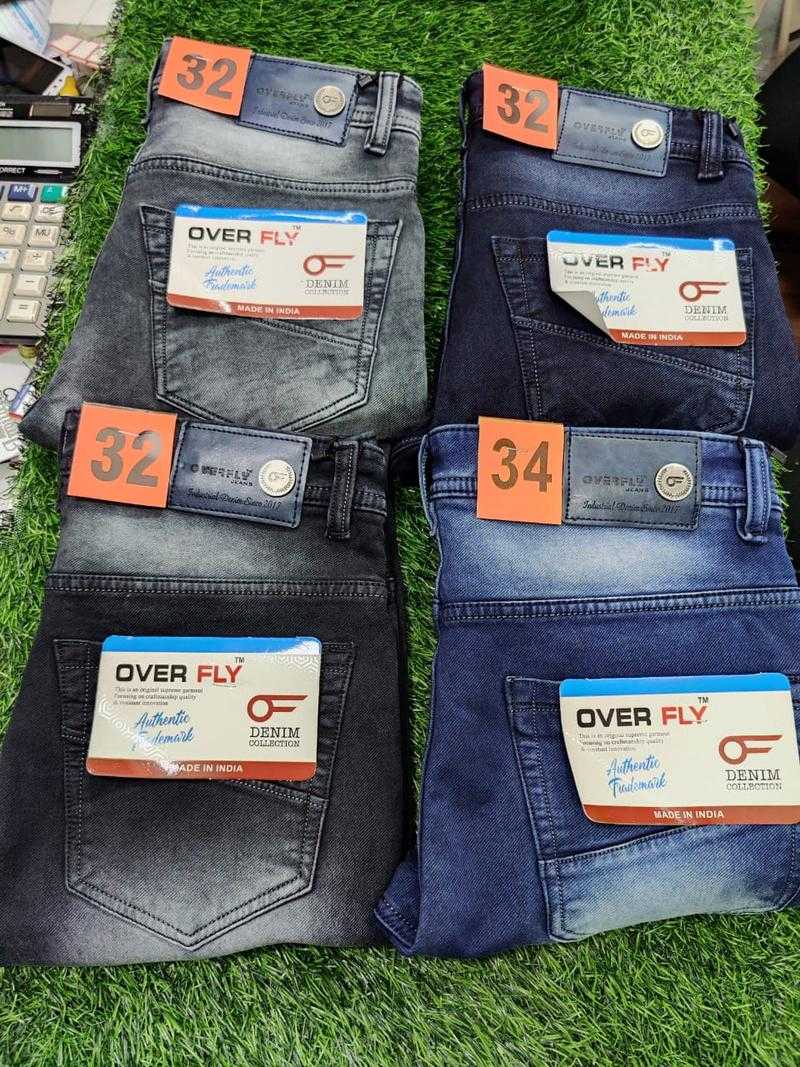 Over fly Knit Medium Washed Balloon Fit Cross Pocket Faded