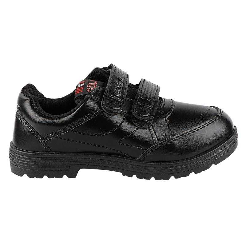 Hitway BOYS OSCAR BLACK VELCRO Rexine Formal Shoes 8 UK 25 EU