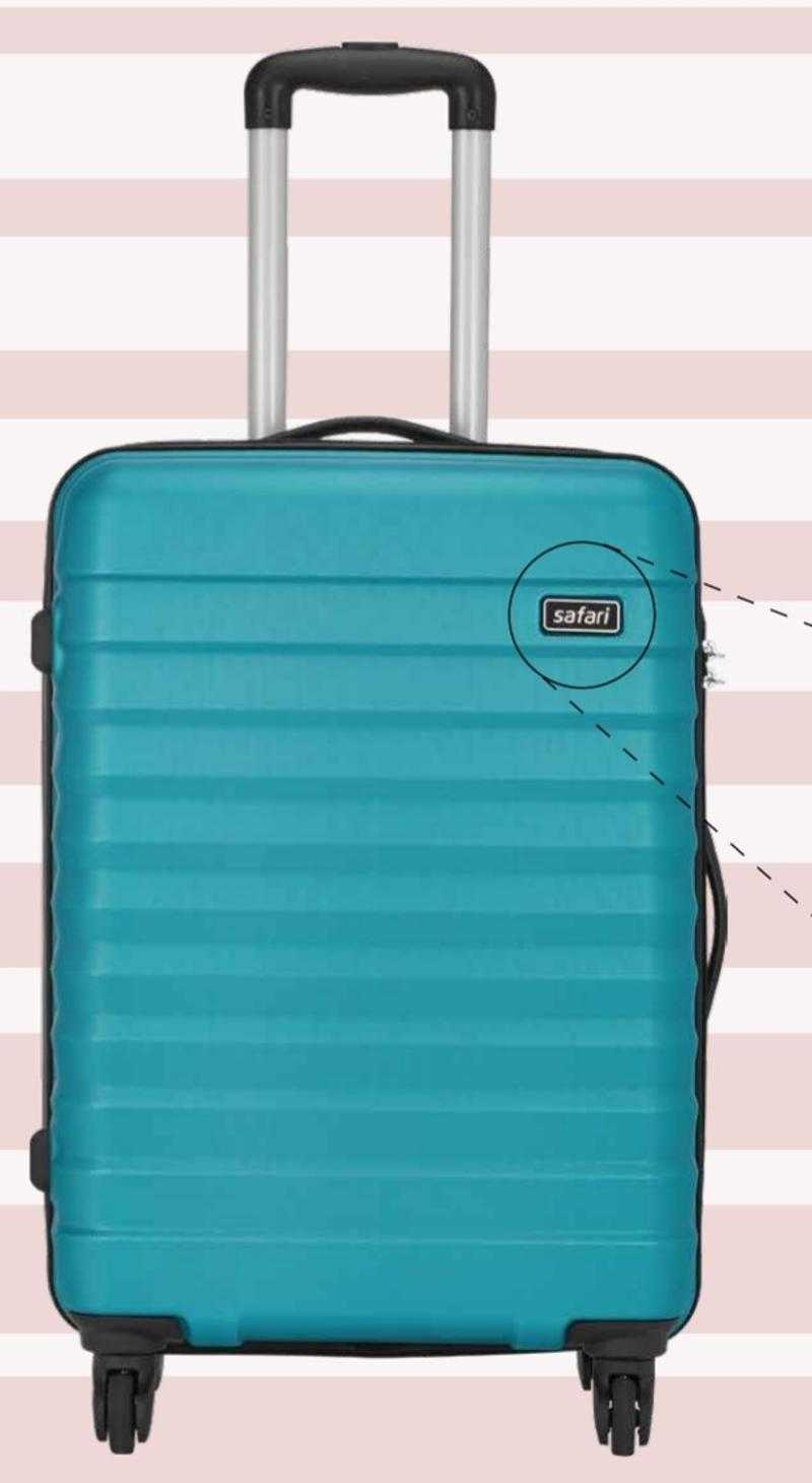 Safari Hard Body Suitcase and Trolley Bag Set of 1 Sky Blue