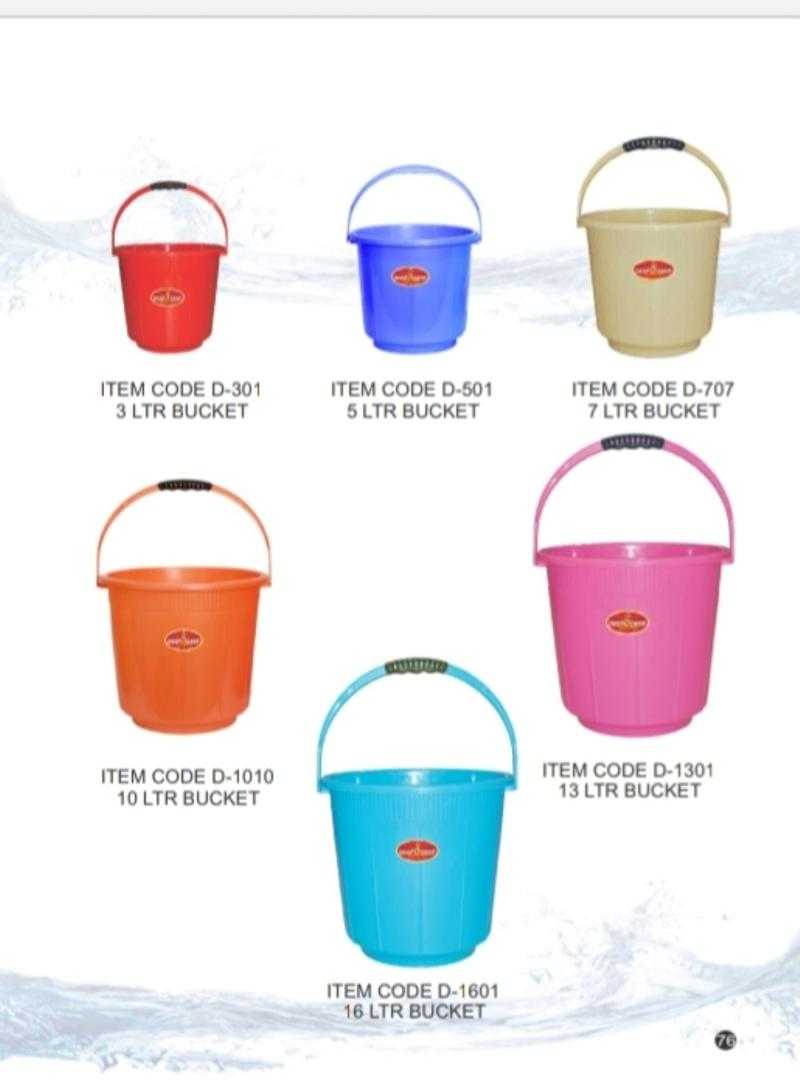 Deep top plastic buckets