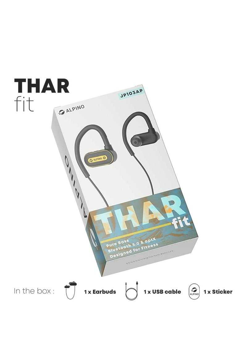 Alpino Thar Fit Wireless Bluetooth In the Ear With mic Yes