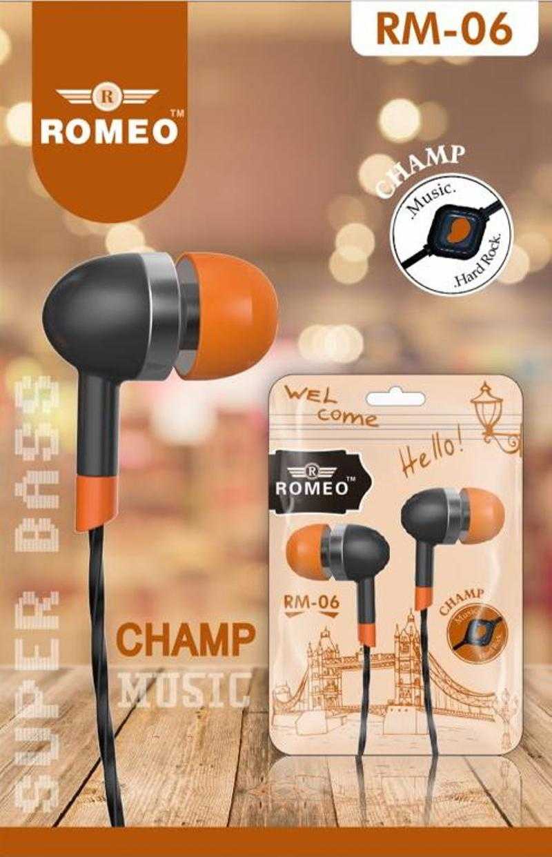 Romeo RM 06 Wired In the Ear With mic Yes Multi Udaan B2B
