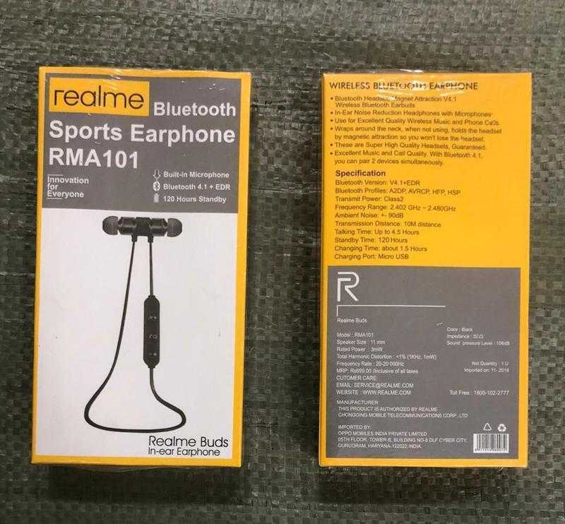 Realme bluetooth sports earphone rma101 sales