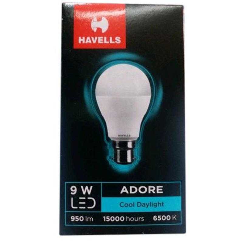 Havells Adore B22 Regular Led Bulb Cool Day Light 9 W Pack of