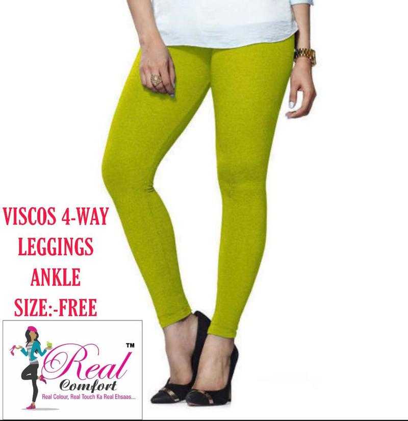 Fashion World Viscose 4-Way Normal Cut Solid / Plain Churidar Legging for  Women Set Of 12, Real Comfort