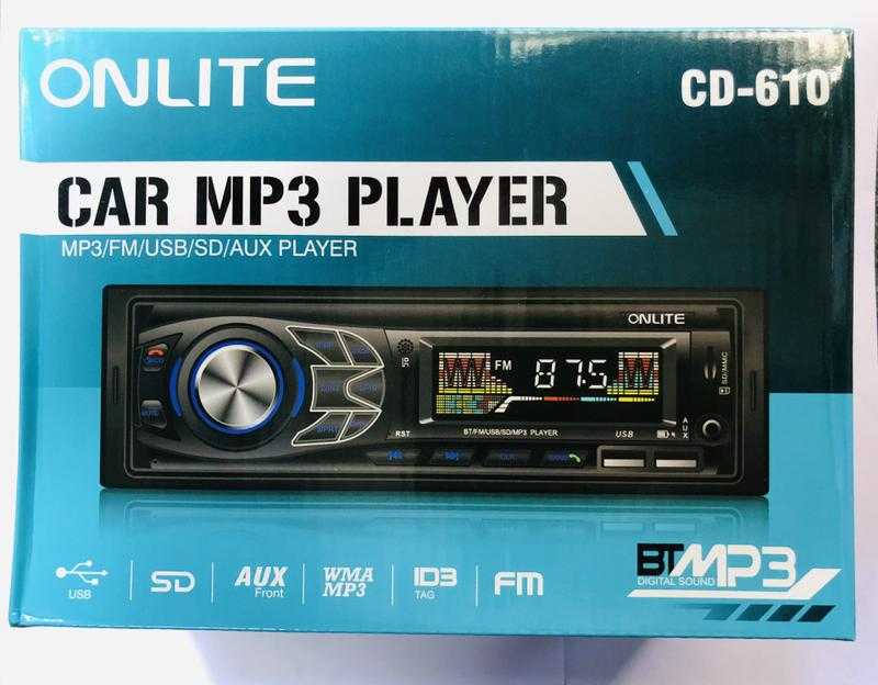 ONLITE Car Stereo Receiver MP3 Player Bluetooth/FM/USB/SD/AUX