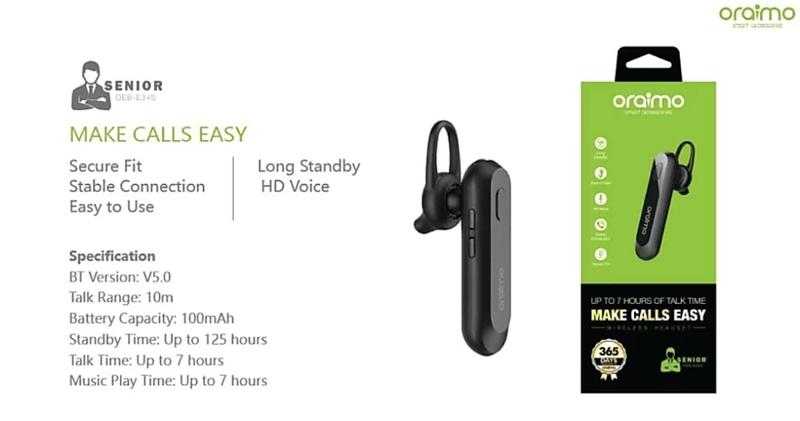 Oraimo hot sale oeb e34s