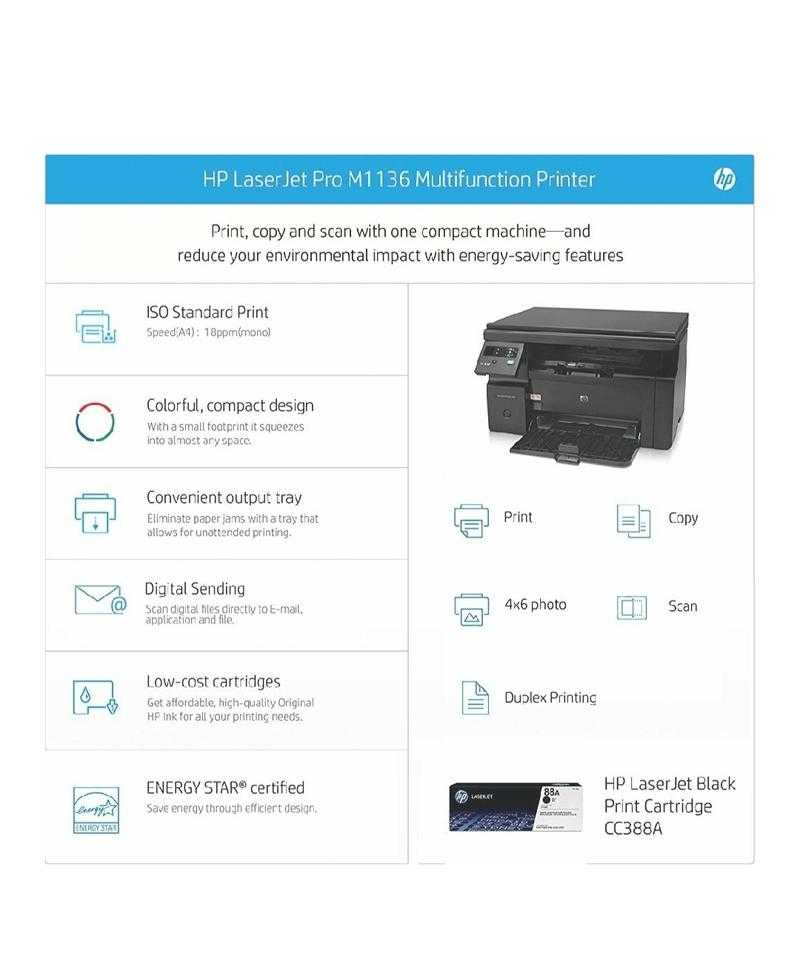 Hp m1136 printer price on sale
