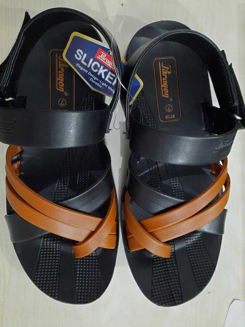 Paragon Slickers 8710 Tan Leatherette Formal Wear Flat Sandals