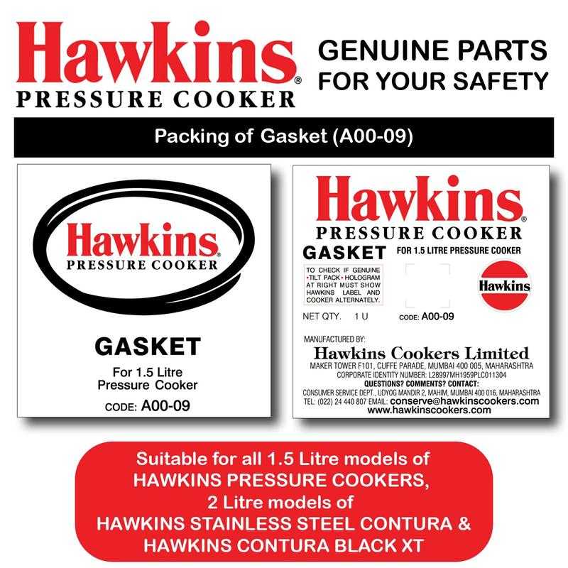 Hawkins 1.5 litre store pressure cooker gasket