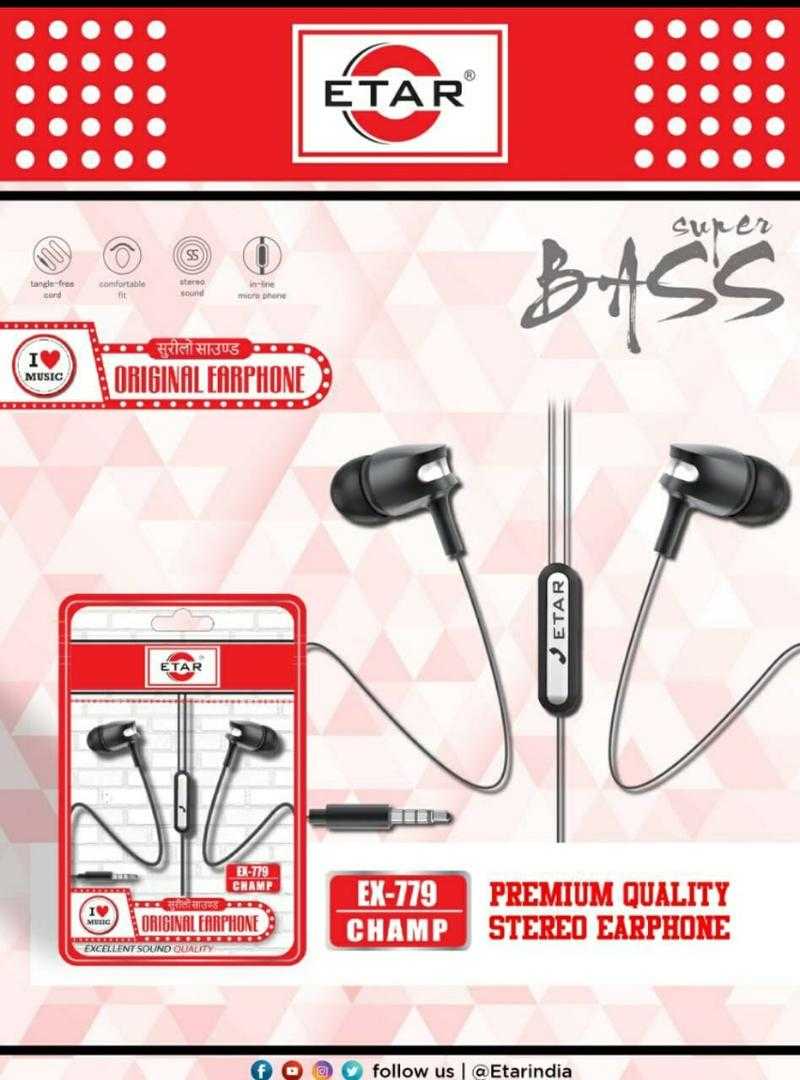 Etar EX 779 Wired In the Ear With mic Yes Active Black
