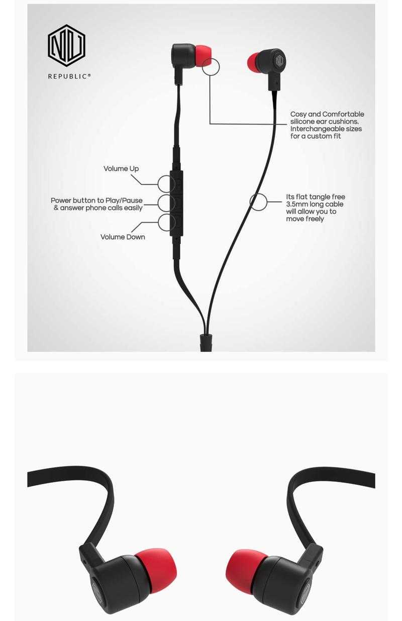 Nu republic jaxx l wired earphones cheap