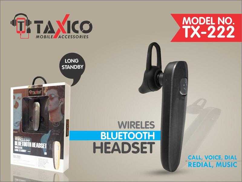 Taxico TX 222 Wireless Bluetooth In the Ear With mic Yes