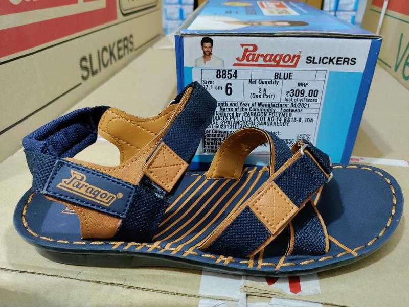 Paragon 8854 309 Rexine Casual Wear Flat Sandals Navy 6 Uk 40