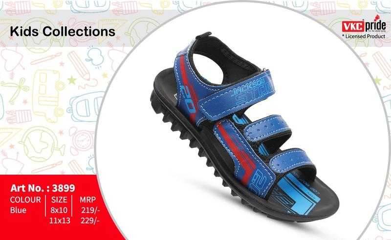 VKC 3899 11x13 BLUE Faux Leather Smart Casual Slip on Sandals