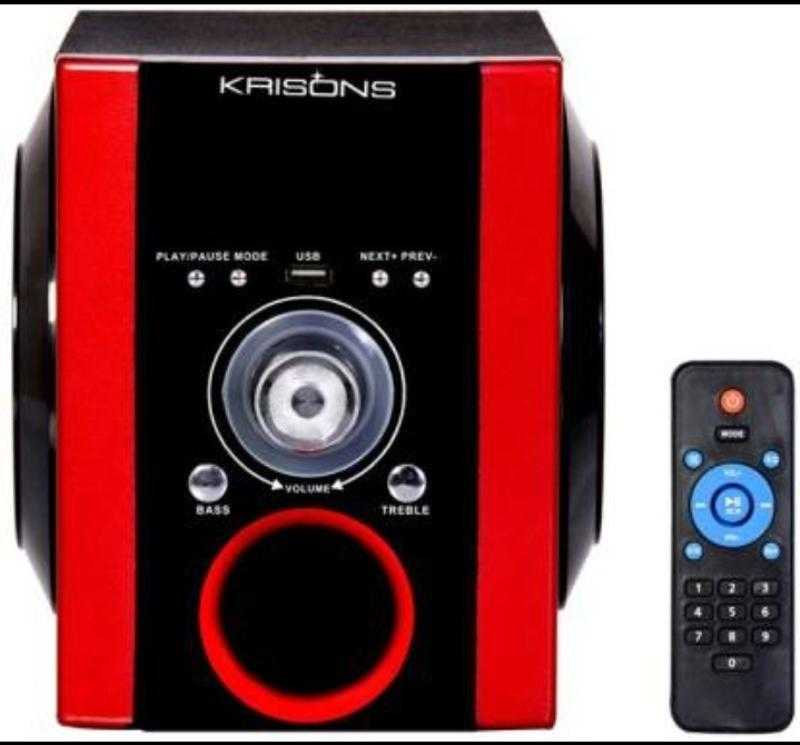 Krisons Nano 100 W Red 2.0 Channel Wired Home Speaker Udaan