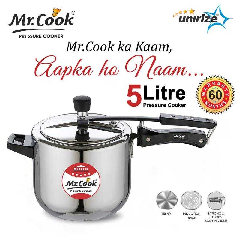 Mr.Cook Multiply 5 L Tri ply Stainless Steel With Induction Base