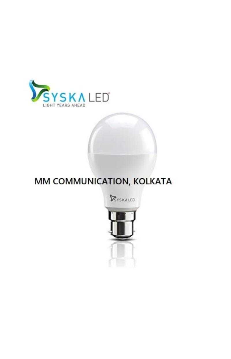 Syska SSK SRL B22 Regular Led Bulb CDL CW 6500K 20 W Pack