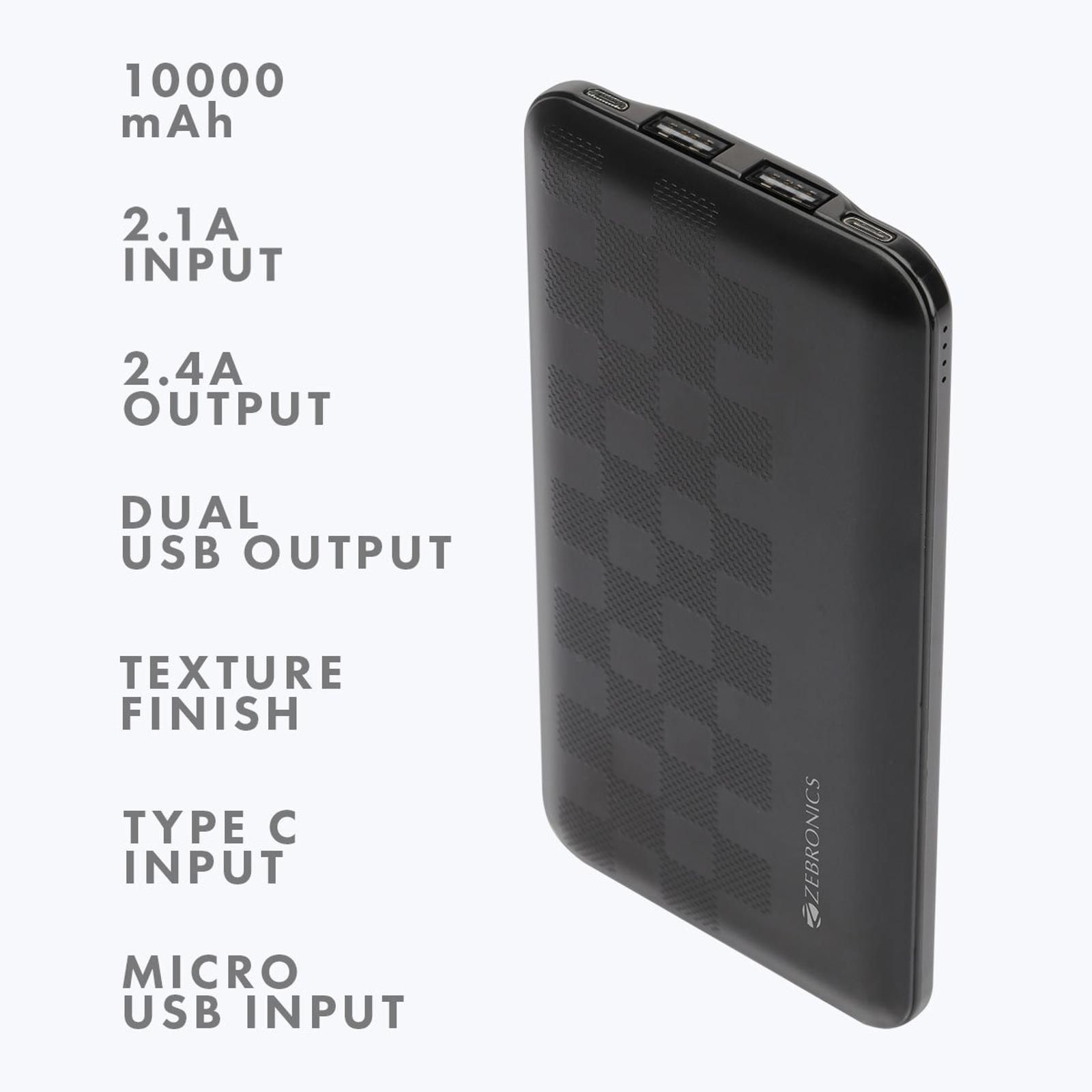 Zebronics Zeb-ME10000 10K mAh Powerbank